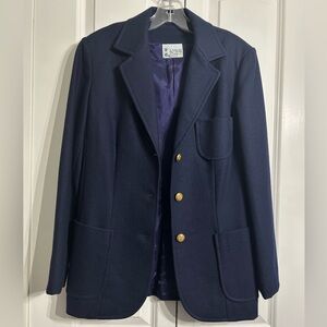 Vintage LOTUS Women's Blazer Single-Breasted Navy Blazer Jacket Size S